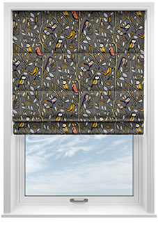 Tweety, Charcoal - Roman Blind